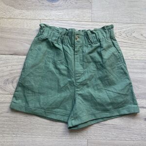 Gap Shorts Women's Size 0 Green Linen Blend Pockets Casual Summer